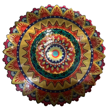 Wisząca Błystka Ozdoba Łapacz Wiatrowa 12” Mandala 3D do Ogrodu Pokoju
