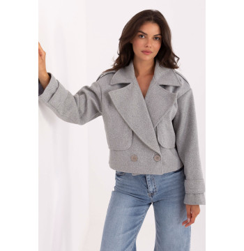 Płaszcz Damski Model IT-KR-A9558.62 Grey - Rue Paris