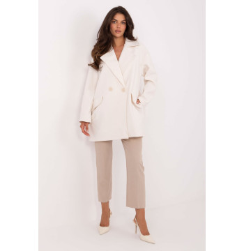 Płaszcz Damski Model IT-PL-A9582.86 Ecru - Rue Paris