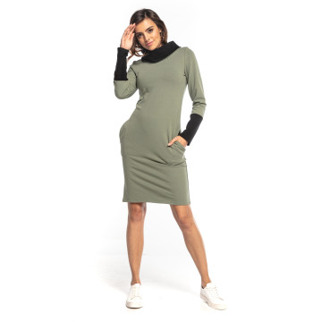 Sukienka Model T360/6 Khaki/Black - Tessita