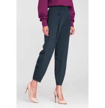 Spodnie baggy z wysokim stanem SD120 Navy - Nife