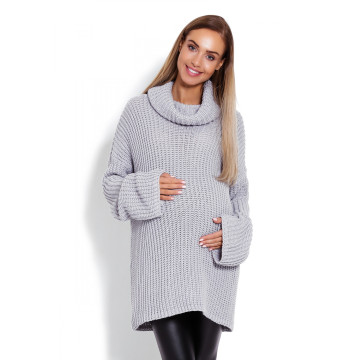 Golf Ciążowy Model 70012C Grey - PeeKaBoo
