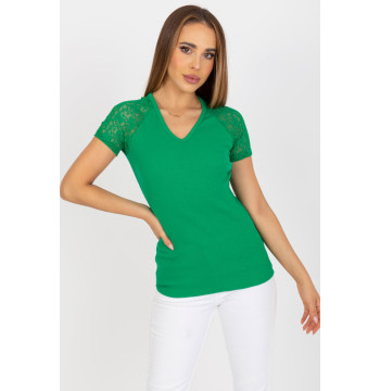 Bluzka Model RV-BZ-7986.74 Green - Rue Paris