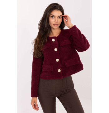Kurtka Model IT-KR-FL9586.64 Bordo - Rue Paris