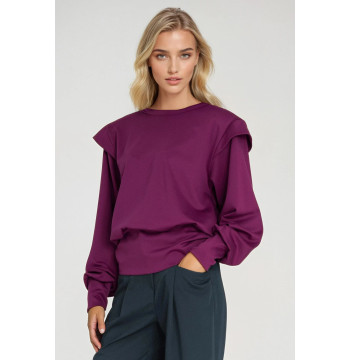 Bluza z wysokimi ściągaczami BL10 Purpura - Nife
