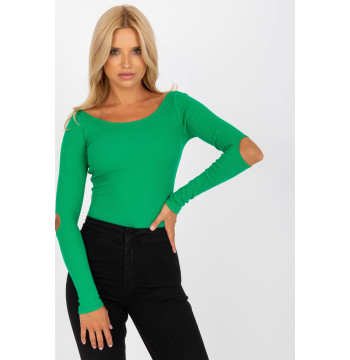 Bluzka Model RV-BZ-8021.23 Green - Rue Paris