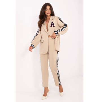 Spodnie Komplet Model IT-KMPL-9721.15 Beige - Rue Paris