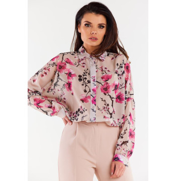 Koszula Damska Model A513 Cherry Flowers - awama