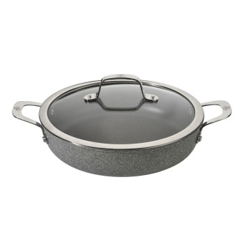 Patelnia BALLARINI Salina Granitium głęboka z 2 uchwytami granitowa 28 cm 75002-810-0