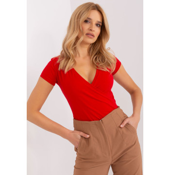 Bluzka Model RV-TS-5636.18 Red - Rue Paris