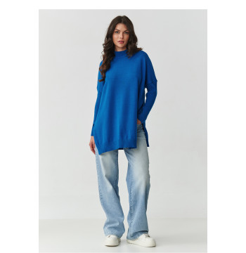 Sweter Damski Model S164 Blue Jeans - Makadamia
