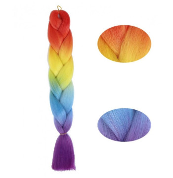 Syntetyczne włosy kolorowe 120 cm gęste ombre WLS48