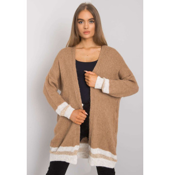 Sweter Kardigan Model TW-SW-BI-A21768.21 Camel - Och Bella