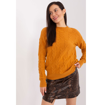 Sweter Damski Model AT-SW-2340.22 Dark Yellow - AT