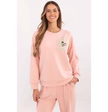 Bluza Damska Model DHJ-BL-20322.72 Brzoskwinia - Italy Moda