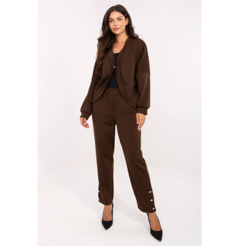 Spodnie Komplet Model IT-KMPL-9761.25 Dark Brown - Rue Paris