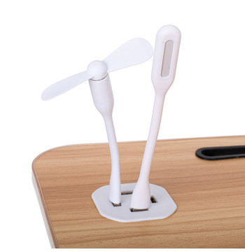 Stolik pod laptopa składany do łóżka podstawka śniadaniowa USB