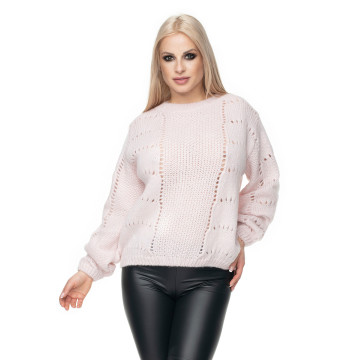 Sweter Damski Model 30059 Powder Pink - PeeKaBoo