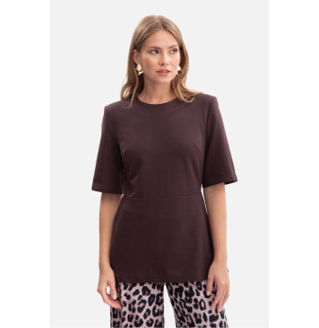 Bluzka Model B305 Gorzka Czekolada - BeWear