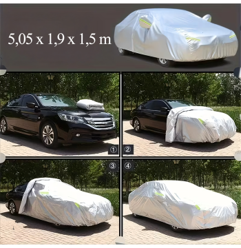 Duży Pokrowiec Plandeka Wodoodporna na Samochód Całoroczna 5,05x1,9x1,5m