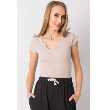 Tshirt Damski Model TW-BZ-OB012.30 Beige - Och Bella