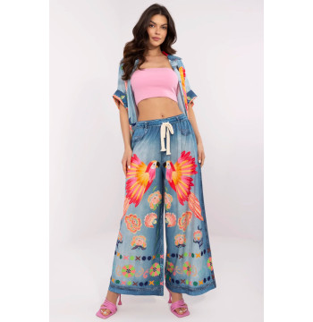 Spodnie Damskie Model DHJ-SP-19183-6.79 Blue - Italy Moda