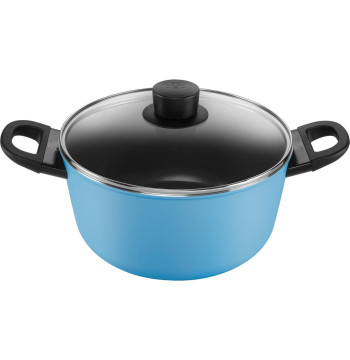 BALLARINI CAPRERA Garnek 2H z pokrywką 24 cm niebieski