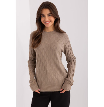 Sweter Damski Model AT-SW-2326.37X Dark Beige - AT