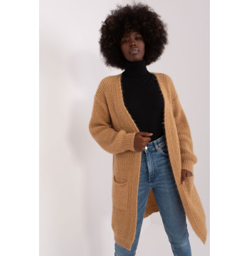 Sweter Kardigan Model DHJ-SW-1009.09P Camel - Italy Moda