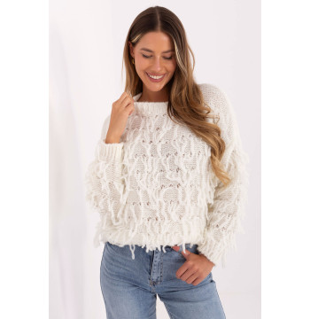 Sweter Damski Model MI-SW-2008.86 Ecru - Rue Paris