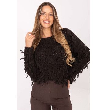 Sweter Damski Model MI-SW-2008.86 Dark Brown - Rue Paris