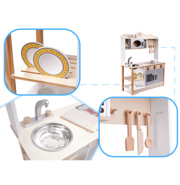 Kuchnia dla dzieci drewniana MDF LULILO KUKETO akcesoria 85cm