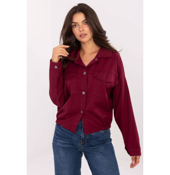 Koszula Damska Model IT-KS-FL9273.86 Bordo - Rue Paris
