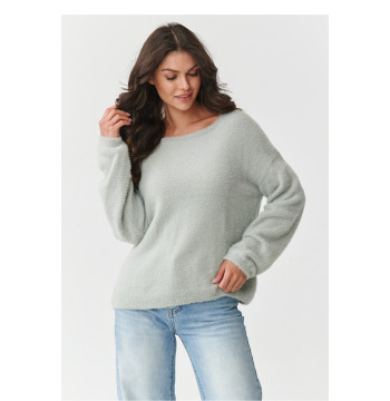 Sweter Damski Model S171 Light Grey - Makadamia
