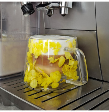 Szklanka termiczna z kwiatami w środku, hortensje 180 ml 1szt SZK155