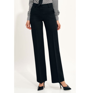 Spodnie Czarne spodnie typu wide leg SD108 Black - Nife