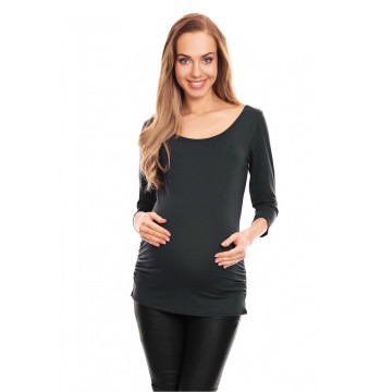 Bluzka Ciążowa Model 0142 Grafit - PeeKaBoo