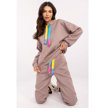 Spodnie Komplet Model DHJ-KMPL-20335.44 Dark Beige - Italy Moda