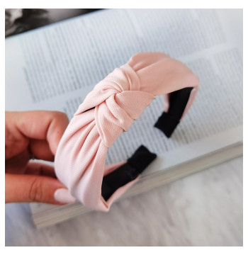 Opaska turban z materiału różowa O228R