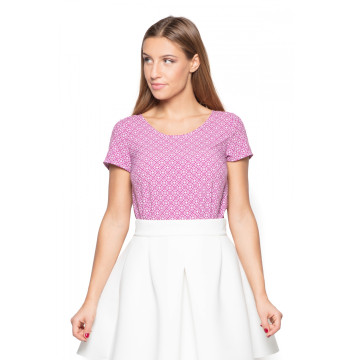 Bluzka Model K411 Wzór 37 Pink - Katrus