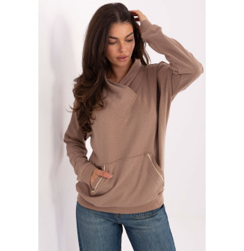 Bluza Damska Model RV-BL-A874.01P Dark Beige - Rue Paris