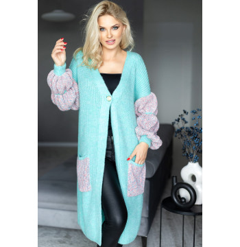 Sweter Kardigan Model 30086 Seledyn - PeeKaBoo