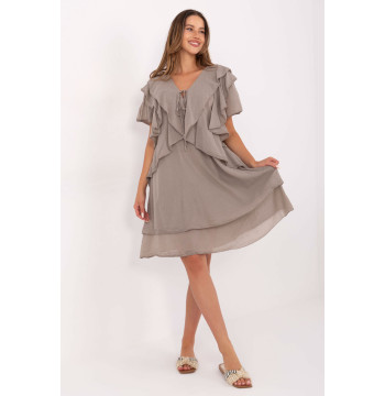 Sukienka Model MI-SK-102128.61 Dark Beige - Italy Moda