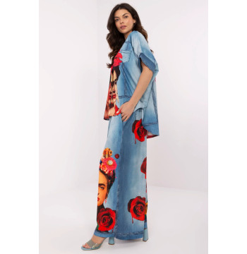 Spodnie Damskie Model DHJ-SP-19183-5.78 Blue - Italy Moda