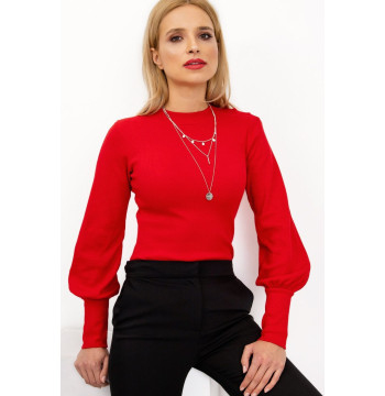 Bluzka Model RV-BZ-5223.15 Red - Rue Paris