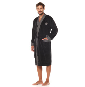 Szlafrok Męski Model Royal 2050 Black - L&L collection