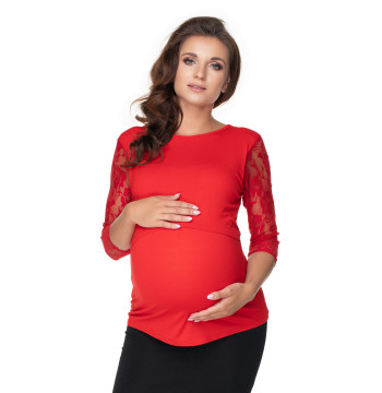 Bluzka Model 0158 Red - PeeKaBoo