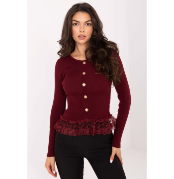 Sweter Damski Model PM-SW-YIS1027.85 Bordo - Factory Price