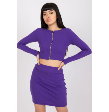 Spódnica Komplet Model RV-KMPL-7526.03 Dark Violet - Rue Paris