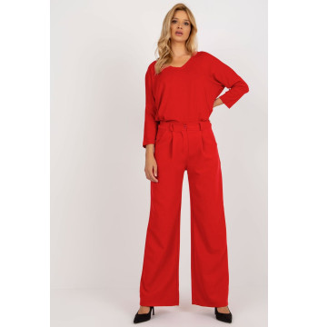 Spodnie Damskie Model DHJ-SP-15679-1.35X Red - Italy Moda